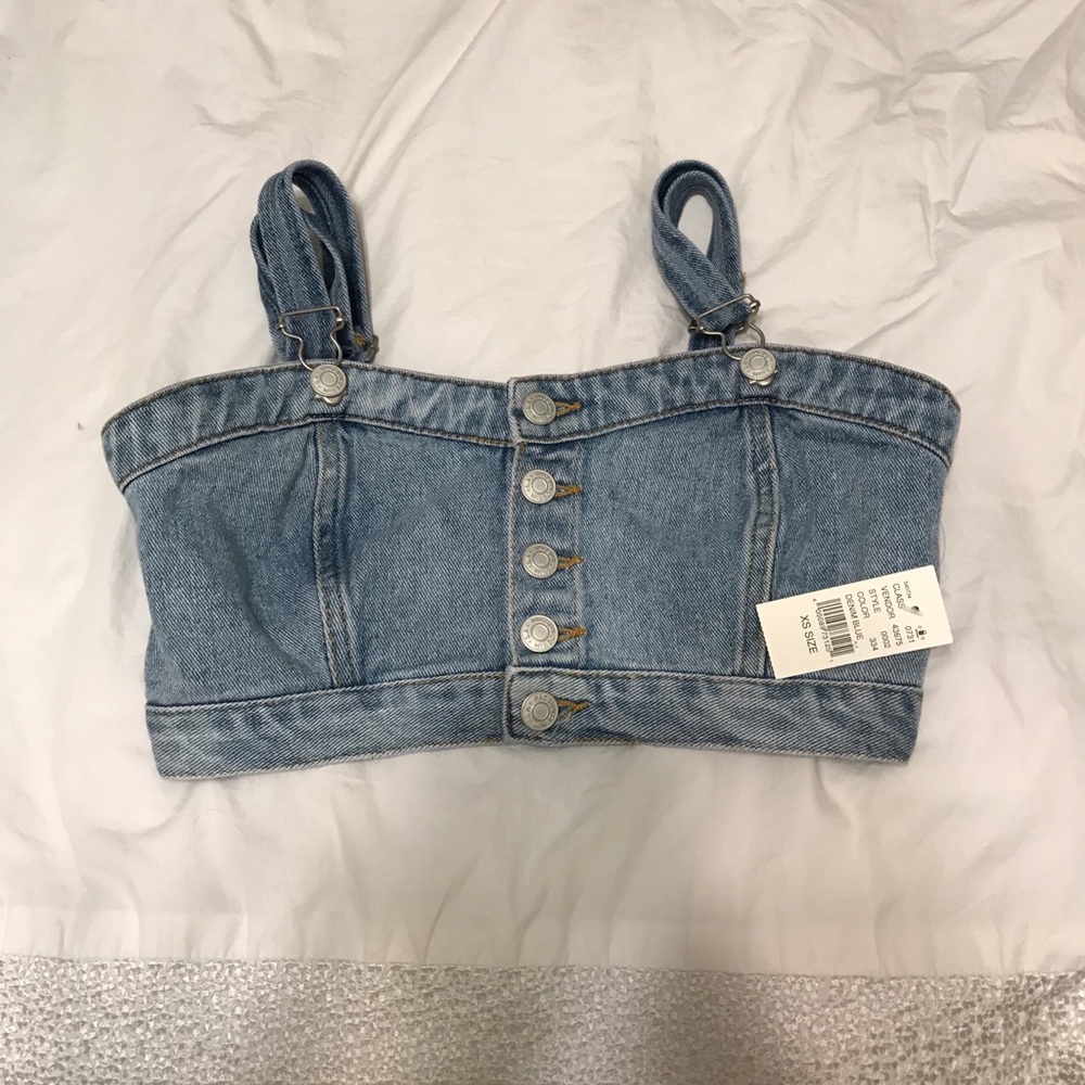 Pacsun Jean crop top size XS